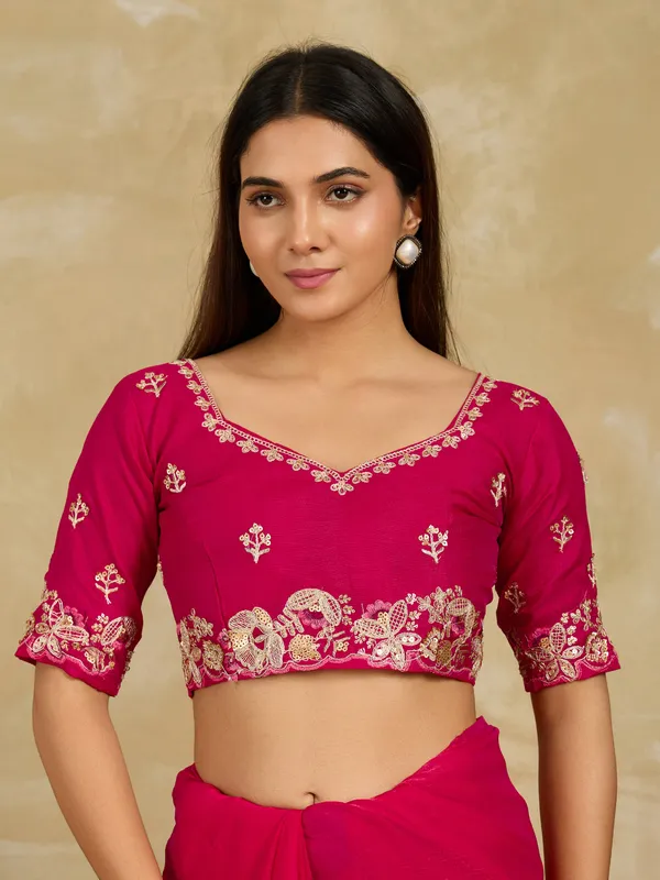 Fuchsia_Pure_Chiffon_Saree_For_Women