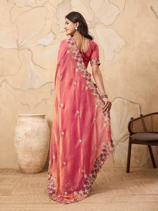 Pink_Pure_Chiffon_Saree_For_Women