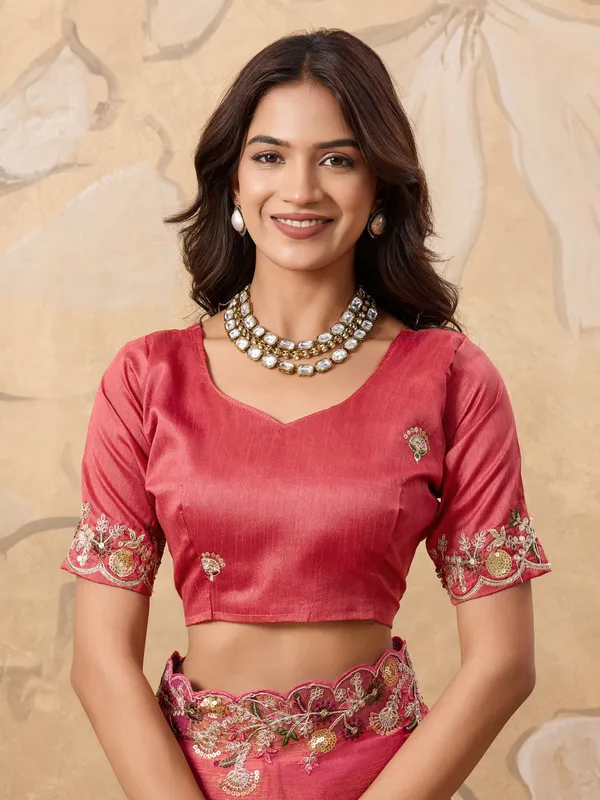 Pink_Pure_Chiffon_Saree_For_Women