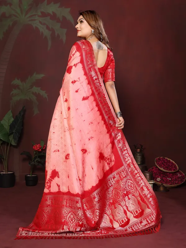 Red_And_Pink_Satin_Saree_For_Women