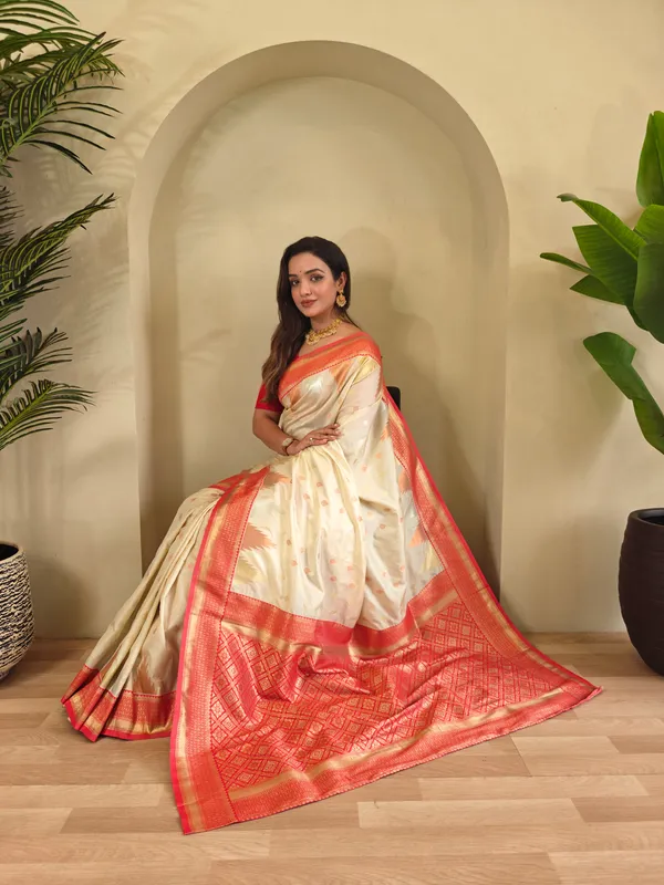Cream_Art_Silk_Saree_For_Women