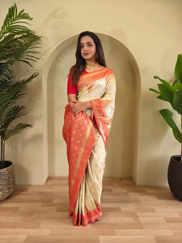 Cream_Art_Silk_Saree_For_Women