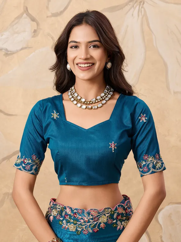 Blue_Pure_Chiffon_Saree_For_Women