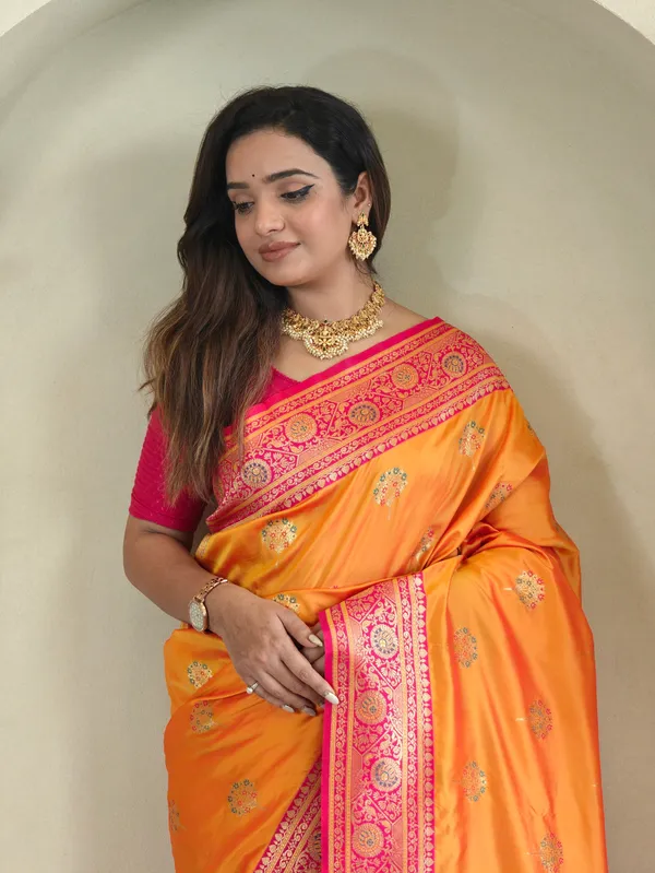 Orange_Art_Silk_Saree_For_Women