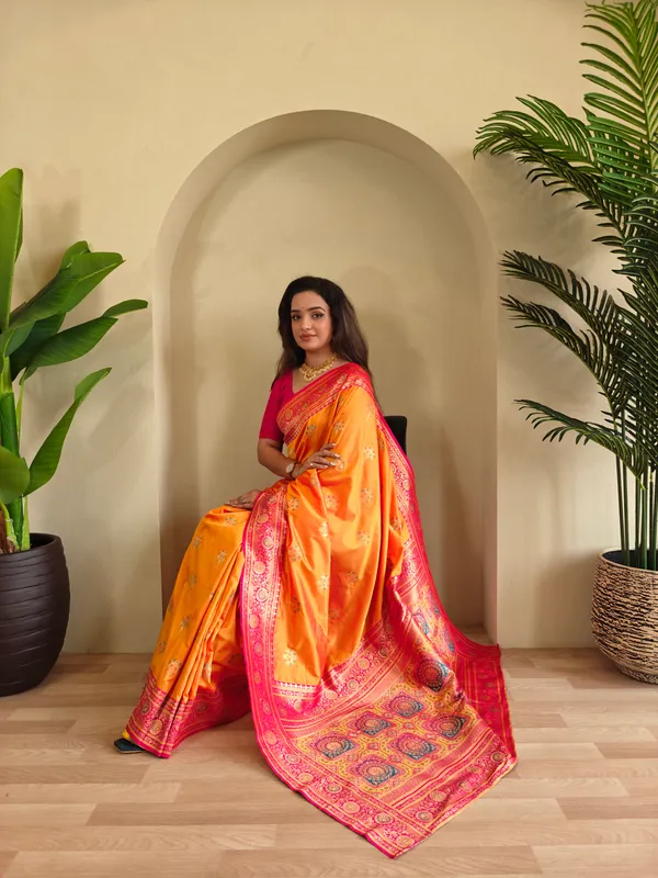 Orange_Art_Silk_Saree_For_Women