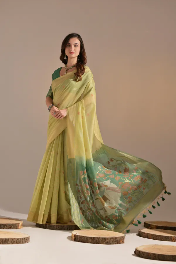 Green_Muga_Pure_Cotton_Saree_For_Women
