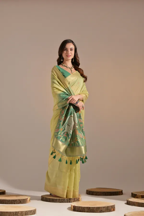 Green_Muga_Pure_Cotton_Saree_For_Women