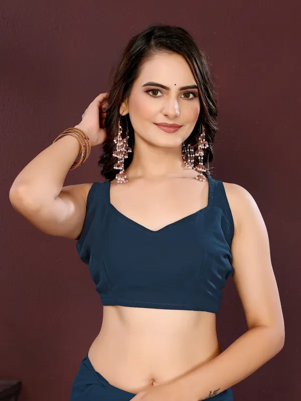 Blue_Poly_Georgette_Saree_For_Women