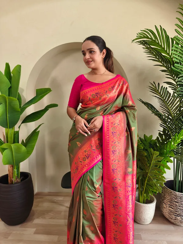 Green_Art_Silk_Saree_For_Women