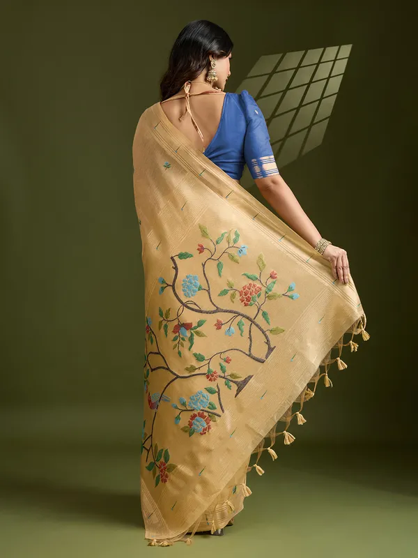 Yellow_Pure_Cotton_Saree_For_Women