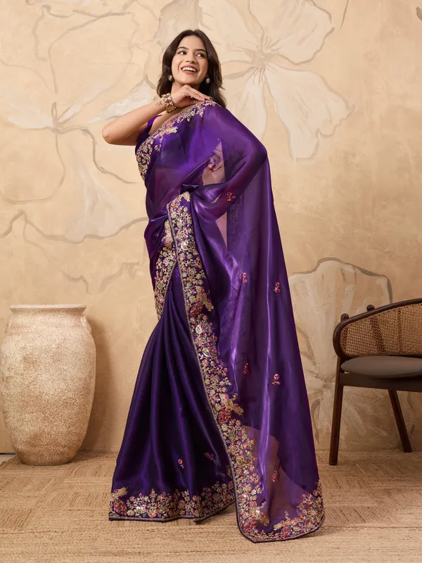 Purple_Pure_Chiffon_Saree_For_Women