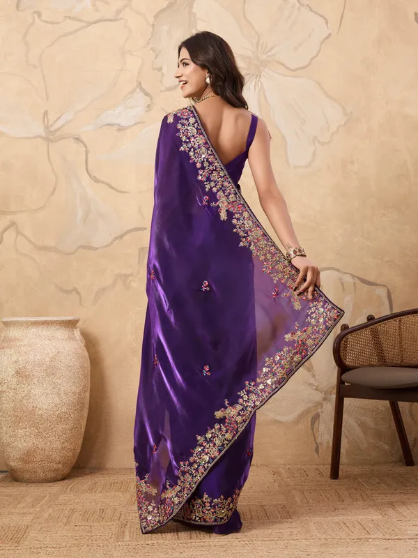 Purple_Pure_Chiffon_Saree_For_Women