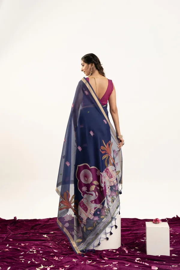 Blue_Muga_Pure_Cotton_Saree_For_Women