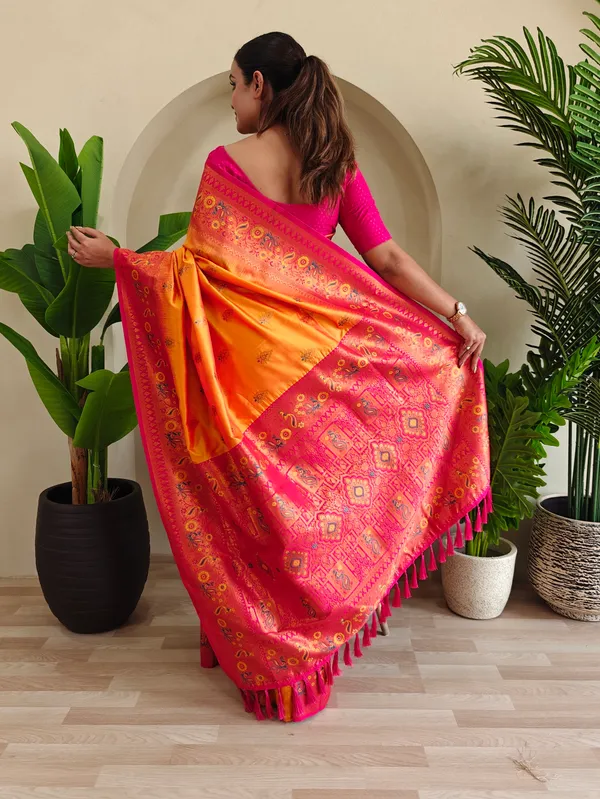 Orange_Art_Silk_Saree_For_Women