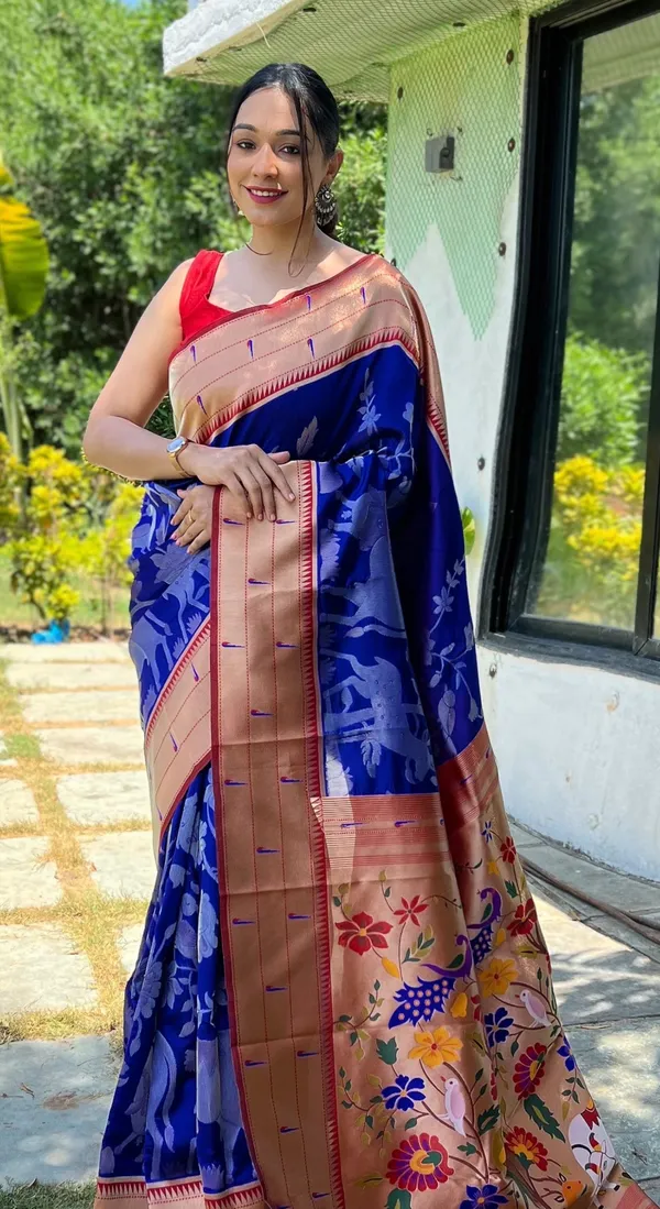 Blue_Art_Silk_Saree_For_Women