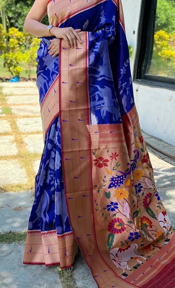 Blue_Art_Silk_Saree_For_Women