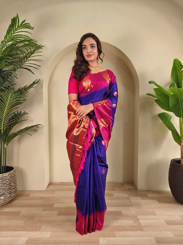 Blue_Art_Silk_Saree_For_Women