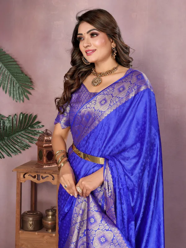 Blue_Art_Silk_Saree_For_Women