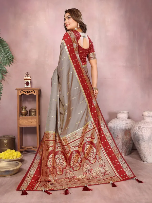 Grey_Art_Silk_Saree_For_Women