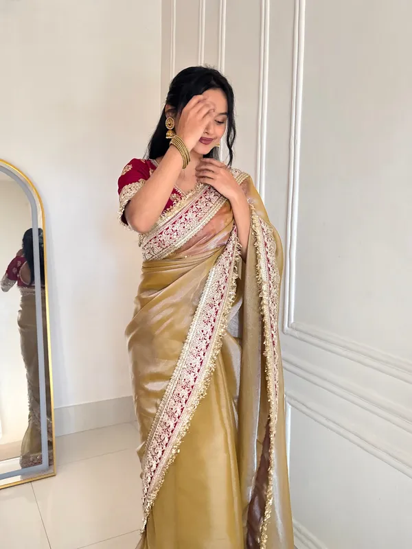 Yellow_Silk_Blend_Saree_For_Women