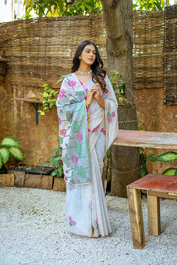 Off_White_Pure_Cotton_Saree_For_Women
