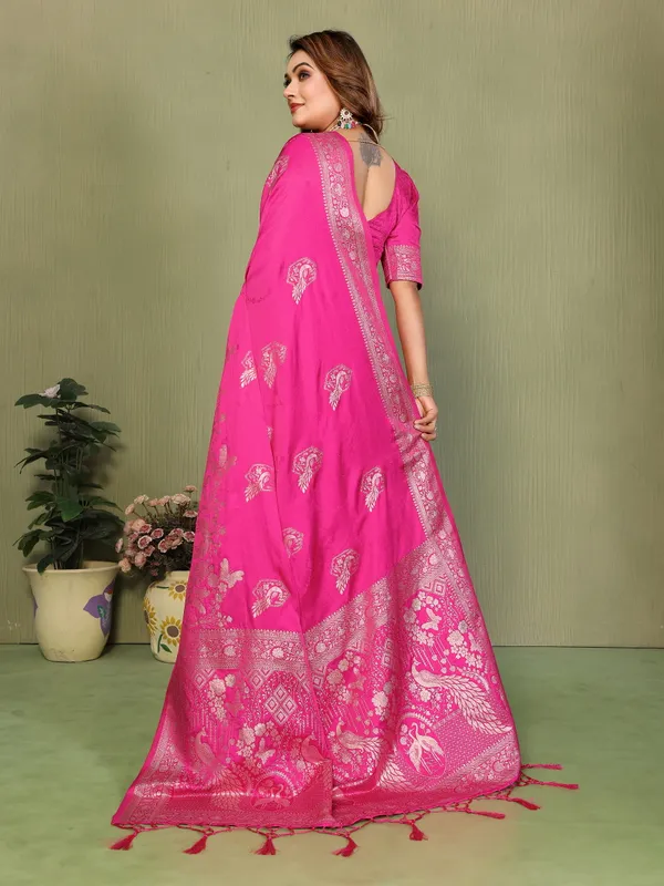 Pink_Satin_Saree_For_Women