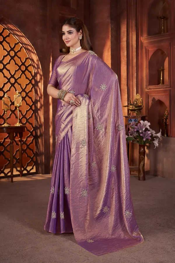 Lavender_Pure_Chiffon_Saree_For_Women