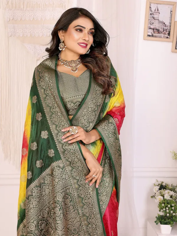 Multicolor_Satin_Saree_For_Women