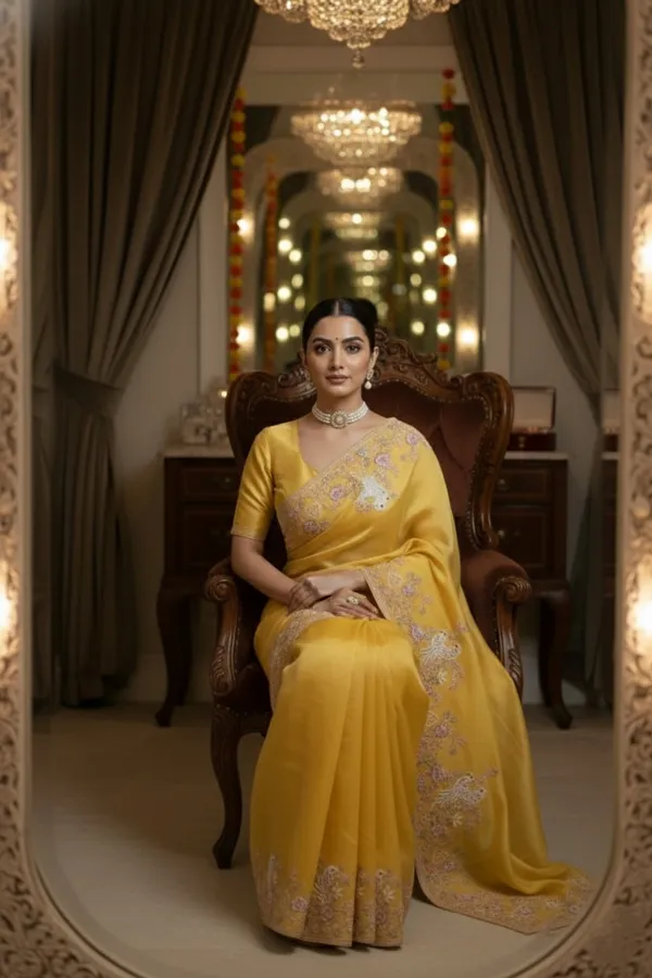 Yellow_Pure_Chiffon_Saree_For_Women