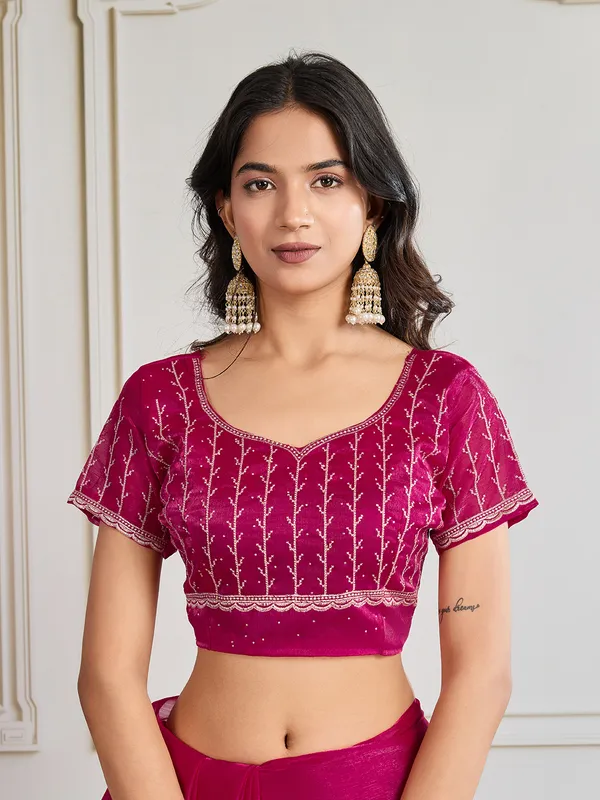 Pink_Pure_Chiffon_Saree_For_Women