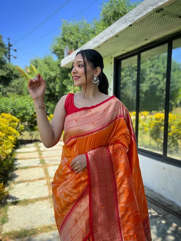 Orange_Art_Silk_Saree_For_Women