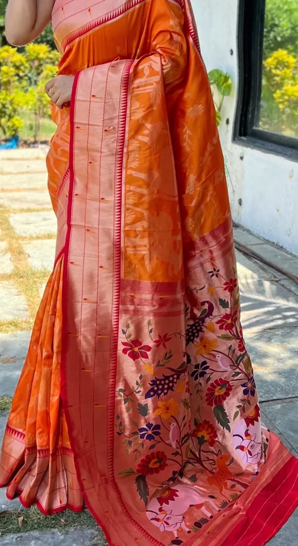 Orange_Art_Silk_Saree_For_Women