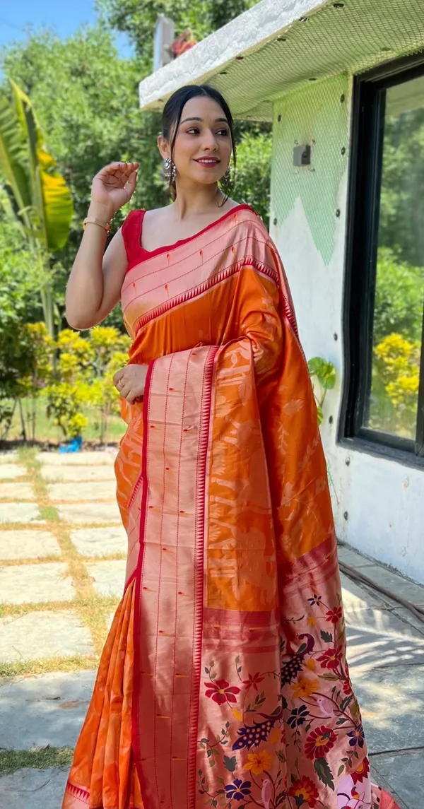 Orange_Art_Silk_Saree_For_Women