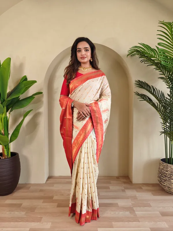 Off_White_Art_Silk_Saree_For_Women