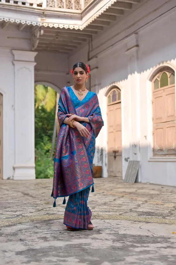 Blue_Art_Silk_Saree_For_Women
