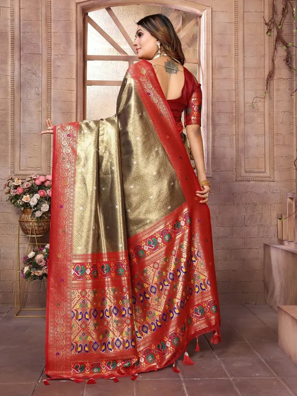 Gold_Toned_Tissue_Saree_For_Women