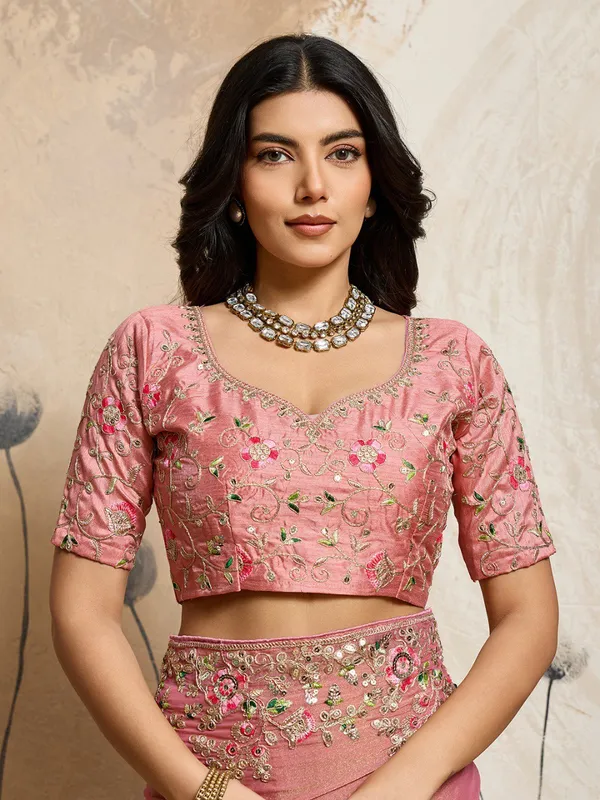 Pink_Pure_Chiffon_Saree_For_Women