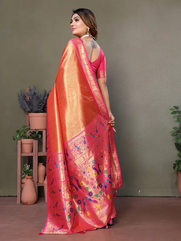Pink_Tissue_Saree_For_Women