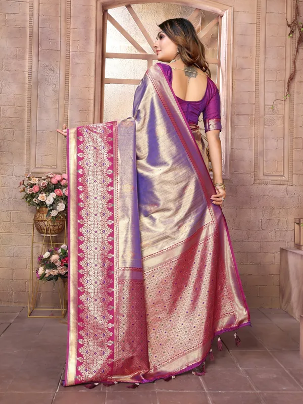Purple_Tissue_Saree_For_Women