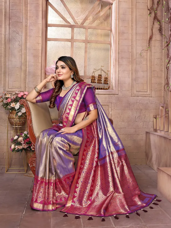 Purple_Tissue_Saree_For_Women