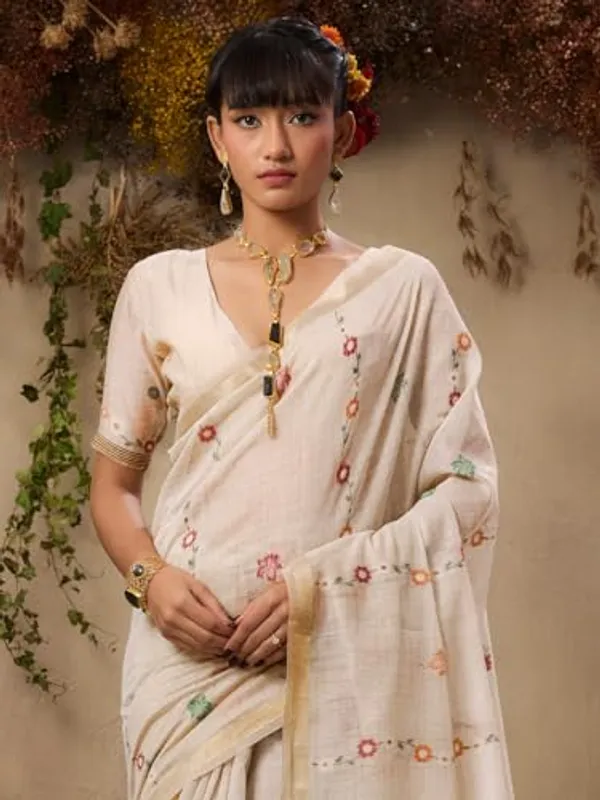 Off_White_Pure_Cotton_Saree_For_Women