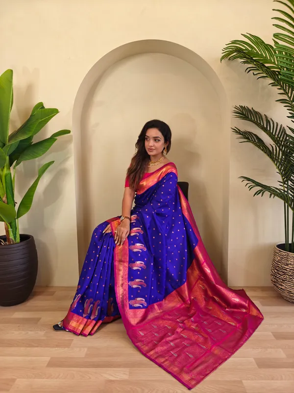 Blue_Art_Silk_Saree_For_Women