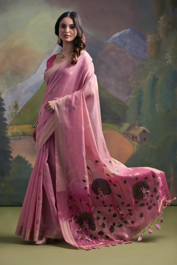 Pink_Pure_Cotton_Saree_For_Women