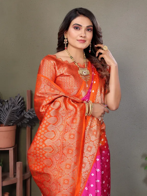 Multicolor_Silk_Blend_Saree_For_Women