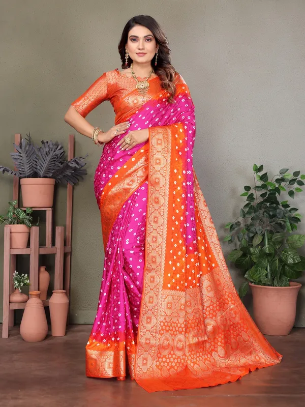 Multicolor_Silk_Blend_Saree_For_Women