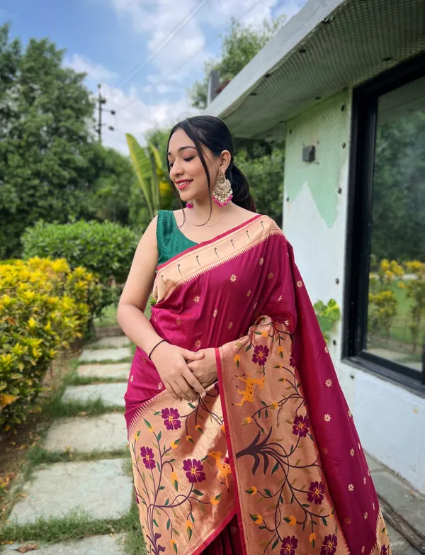 Maroon_Art_Silk_Saree_For_Women