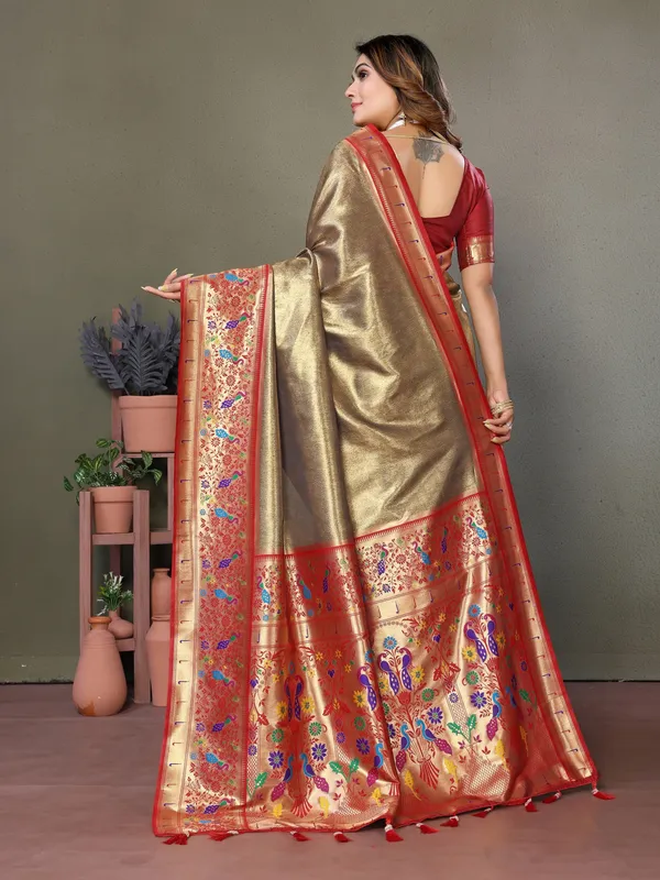 Gold_Toned_Tissue_Saree_For_Women