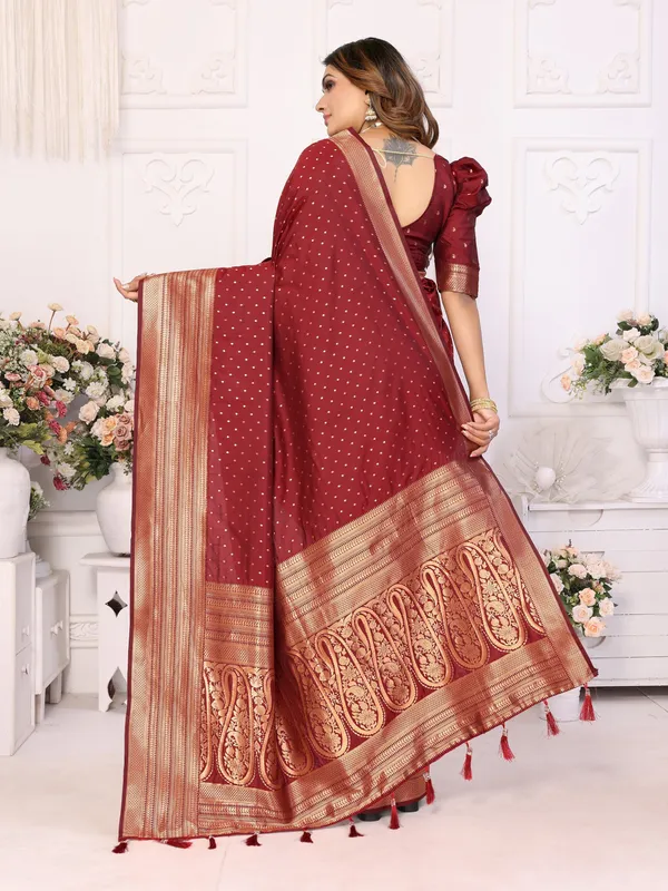 Maroon_Art_Silk_Saree_For_Women