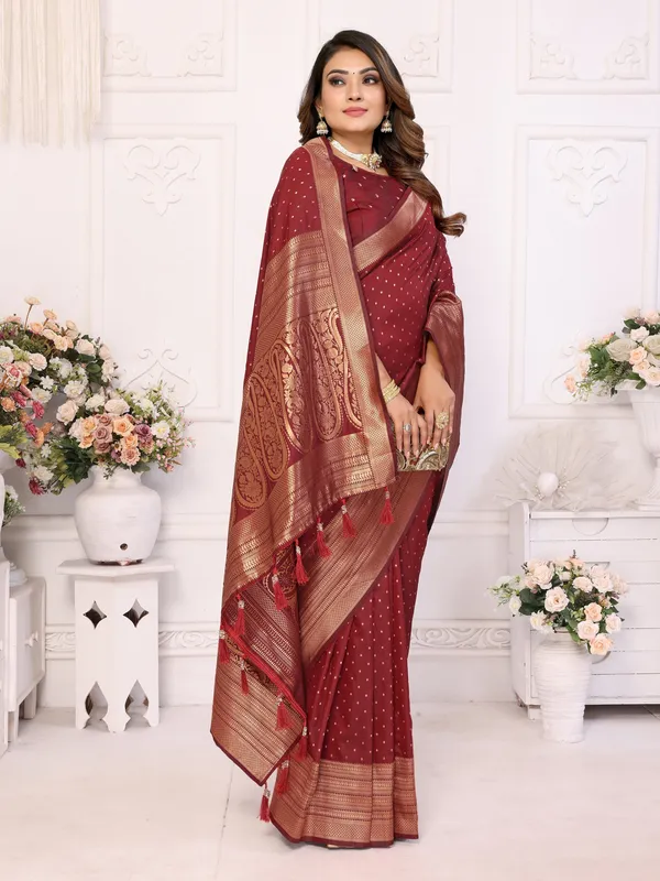Maroon_Art_Silk_Saree_For_Women