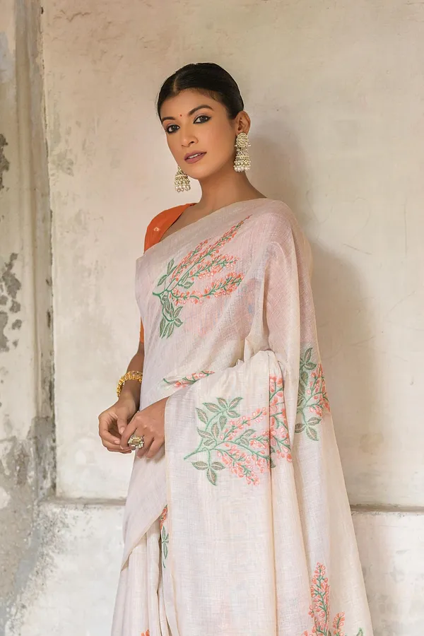 Off_White_Pure_Cotton_Saree_For_Women